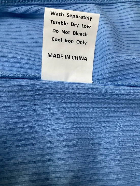 Halara Women’s Halter Ribbed Maxi Dress Blue Halter Maxi with Side Slit NWT - Picture 11 of 13